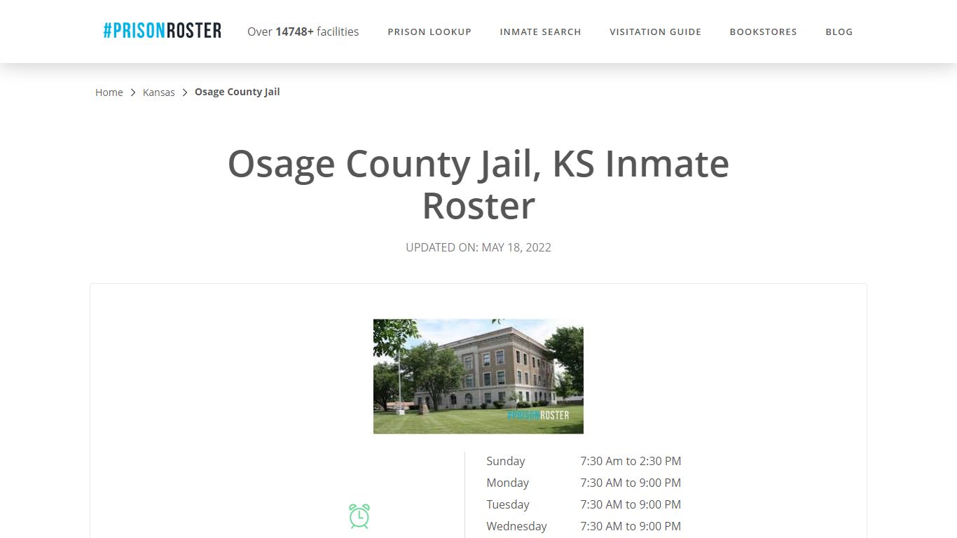 Osage County Jail, KS Inmate Roster - Inmate Locator